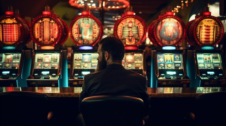 Mega Moolah slot game interface on situs qrisbos platform showing progressive jackpot display and reel layout